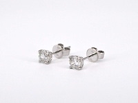 Witgouden diamanten oorbellen van 0.50 carat - afbeelding 4 van  4