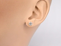 Witgouden diamanten oorbellen van 0.50 carat - afbeelding 2 van  9