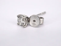 Witgouden diamanten oorbellen van 0.50 carat - afbeelding 7 van  9