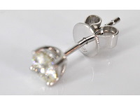 Witgouden diamanten oorbellen van 0.80 carat - afbeelding 5 van  5