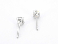 Witgouden diamanten oorbellen van 1.00 carat - afbeelding 6 van  8