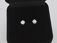 Witgouden diamanten oorbellen van 1.00 carat - afbeelding 7 van  8