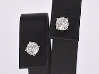 Witgouden diamanten oorbellen van 1.00 carat - afbeelding 1 van  9