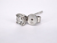 Witgouden diamanten oorbellen van 1.00 carat - afbeelding 7 van  9