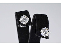 Witgouden diamanten oorbellen van 1.00 carat - afbeelding 5 van  8