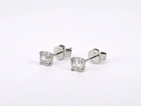 Witgouden diamanten oorbellen van 1.00 carat - afbeelding 6 van  9