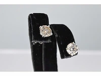 Witgouden diamanten oorbellen van 1.20 carat - afbeelding 3 van  7