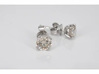 Witgouden diamanten oorbellen van 1.20 carat - afbeelding 5 van  7