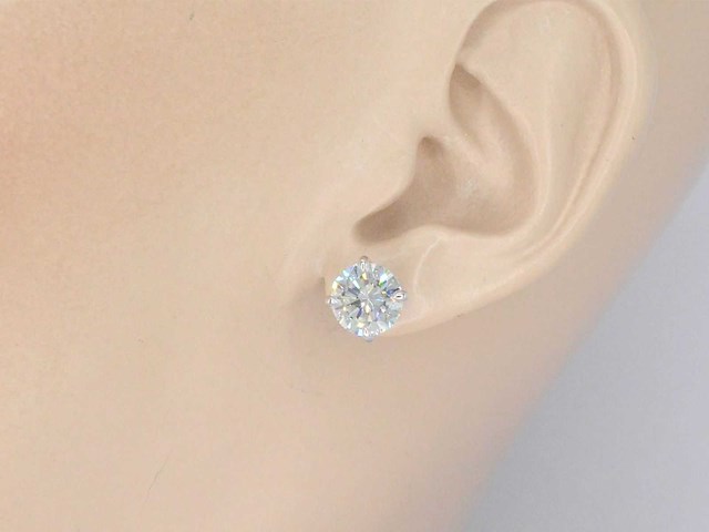 Witgouden diamanten oorbellen van 3.00 carat - afbeelding 1 van  8