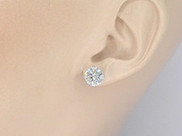 Witgouden diamanten oorbellen van 3.00 carat - afbeelding 1 van  8