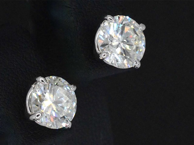Witgouden diamanten oorbellen van 3.00 carat - afbeelding 4 van  8