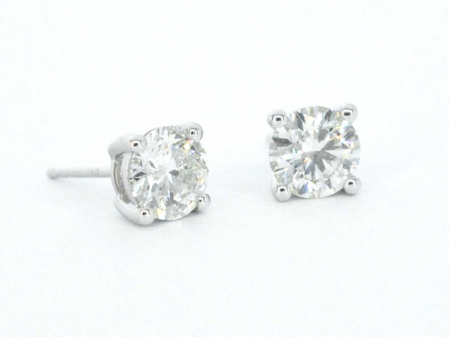 Witgouden diamanten oorbellen van 3.00 carat - afbeelding 1 van  3