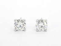 Witgouden diamanten oorbellen van 3.00 carat - afbeelding 3 van  3