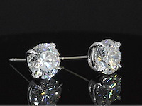 Witgouden diamanten oorbellen van 3.00 carat - afbeelding 1 van  8