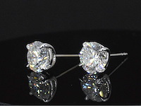 Witgouden diamanten oorbellen van 3.00 carat - afbeelding 2 van  8