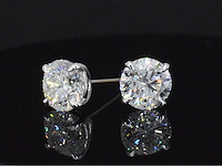 Witgouden diamanten oorbellen van 3.00 carat - afbeelding 4 van  8