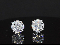 Witgouden diamanten oorbellen van 3.00 carat - afbeelding 7 van  8