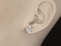 Witgouden diamanten oorbellen - afbeelding 2 van  6