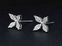 Witgouden diamanten oorbellen - afbeelding 3 van  6