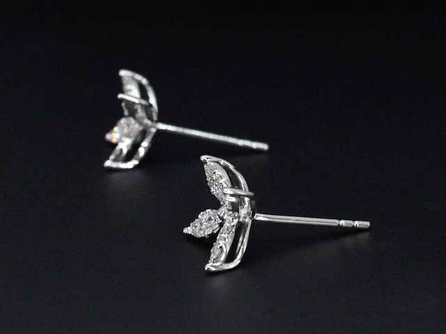 Witgouden diamanten oorbellen - afbeelding 4 van  6