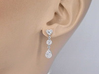 Witgouden diamanten oorhangers 1.50 carat - afbeelding 2 van  9