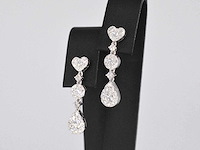 Witgouden diamanten oorhangers 1.50 carat - afbeelding 4 van  9