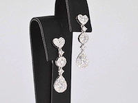 Witgouden diamanten oorhangers 1.50 carat - afbeelding 5 van  9