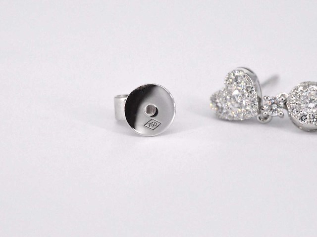 Witgouden diamanten oorhangers 1.50 carat - afbeelding 8 van  9