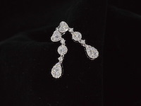 Witgouden diamanten oorhangers met diamanten 1.50 carat - afbeelding 9 van  10