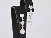 Witgouden diamanten oorhangers met diamanten 1.50 carat - afbeelding 4 van  8