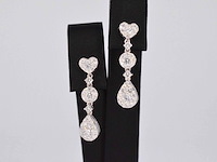 Witgouden diamanten oorhangers met diamanten 1.50 carat - afbeelding 1 van  8