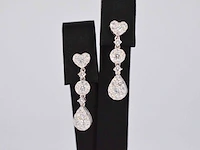 Witgouden diamanten oorhangers met diamanten 1.50 carat