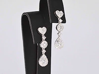 Witgouden diamanten oorhangers met diamanten 1.50 carat - afbeelding 5 van  10