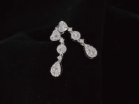 Witgouden diamanten oorhangers met diamanten 1.50 carat - afbeelding 9 van  10