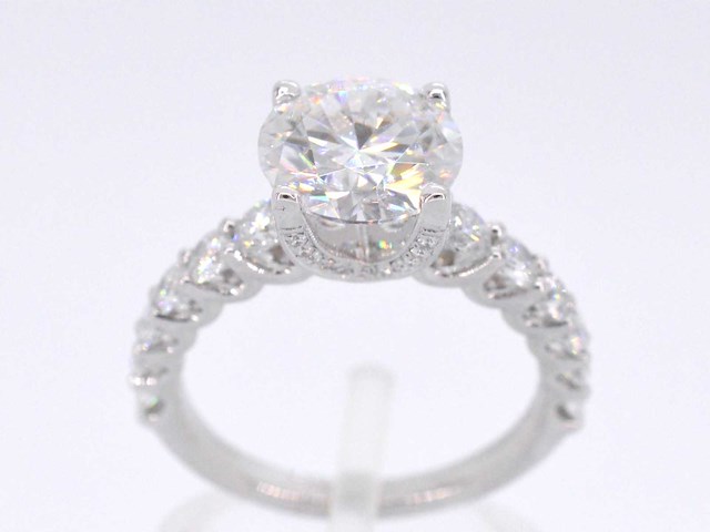 Witgouden diamanten ring met briljant 3.00 carat - afbeelding 1 van  9