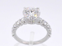 Witgouden diamanten ring met briljant 3.00 carat