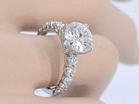 Witgouden diamanten ring met briljant 3.00 carat - afbeelding 2 van  9