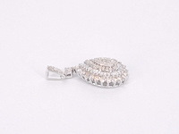 Witgouden druppelvormige hanger met diamanten - afbeelding 5 van  6