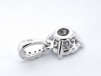 Witgouden entourage hanger met briljant diamanten - afbeelding 4 van  4