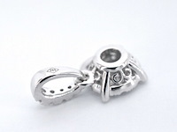 Witgouden entourage hanger met briljant geslepen diamanten, excl. ketting - afbeelding 7 van  9
