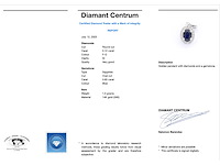 Witgouden entourage hanger met diamanten en saffier - afbeelding 3 van  7