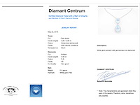 Witgouden entourage hanger met topaas en diamanten - afbeelding 3 van  7