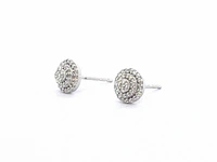 Witgouden entourage oorbellen diamant 0.20 ct - afbeelding 5 van  10