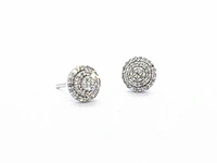 Witgouden entourage oorbellen diamant 0.20 ct - afbeelding 6 van  10
