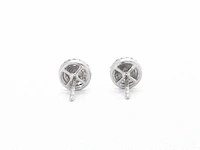 Witgouden entourage oorbellen diamant 0.20 ct - afbeelding 8 van  10