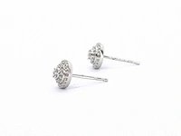 Witgouden entourage oorbellen diamant 0.20 ct - afbeelding 9 van  10