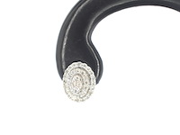 Witgouden entourage oorbellen met diamant - afbeelding 3 van  8