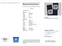 Witgouden entourage oorbellen topaas diamant - afbeelding 8 van  8