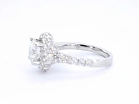 Witgouden entourage ring briljant 2.00 ct - afbeelding 2 van  10