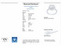 Witgouden entourage ring briljant 2.00 ct - afbeelding 4 van  10